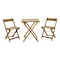 Linon Home Decor Linon Home Decor 3 pc Brown Wood Bistro Set 21180T36STAS01U - alternate 1